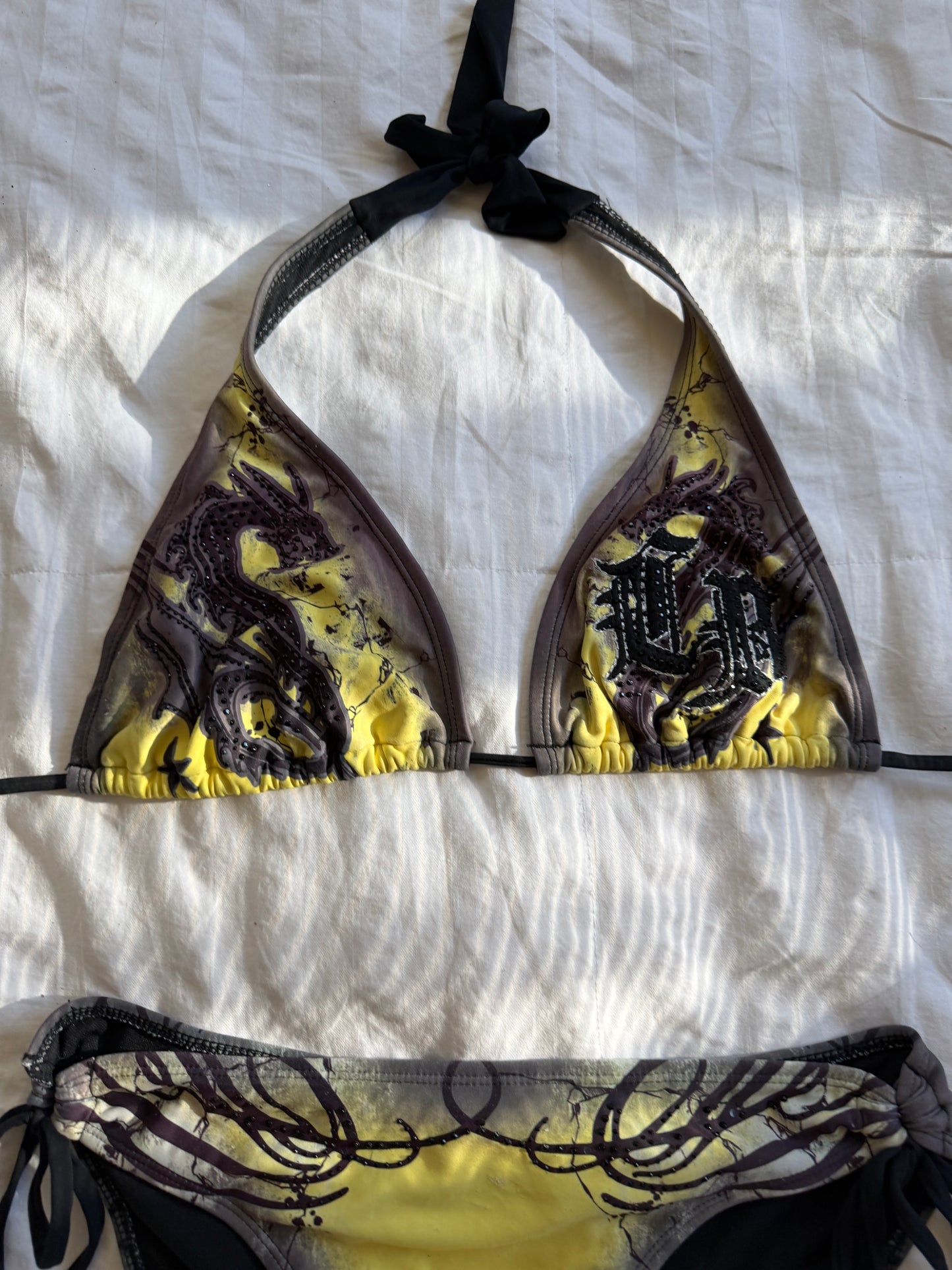 adorable crash and burn bikini set