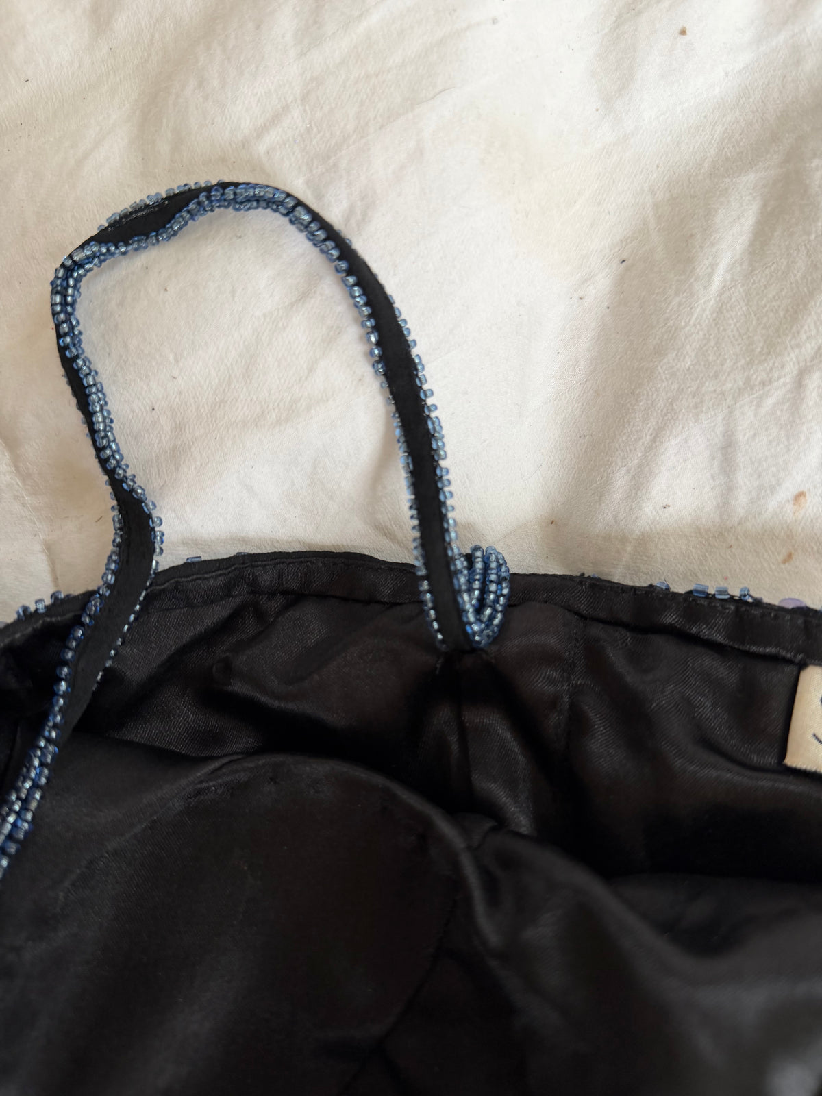 asymmetrical beaded scala dress