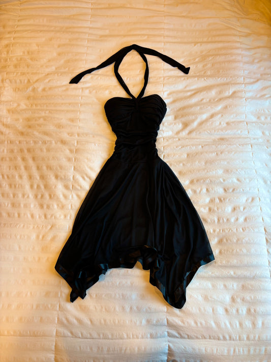 halter city triangles dress