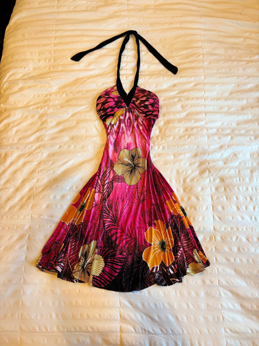 halter floral dress