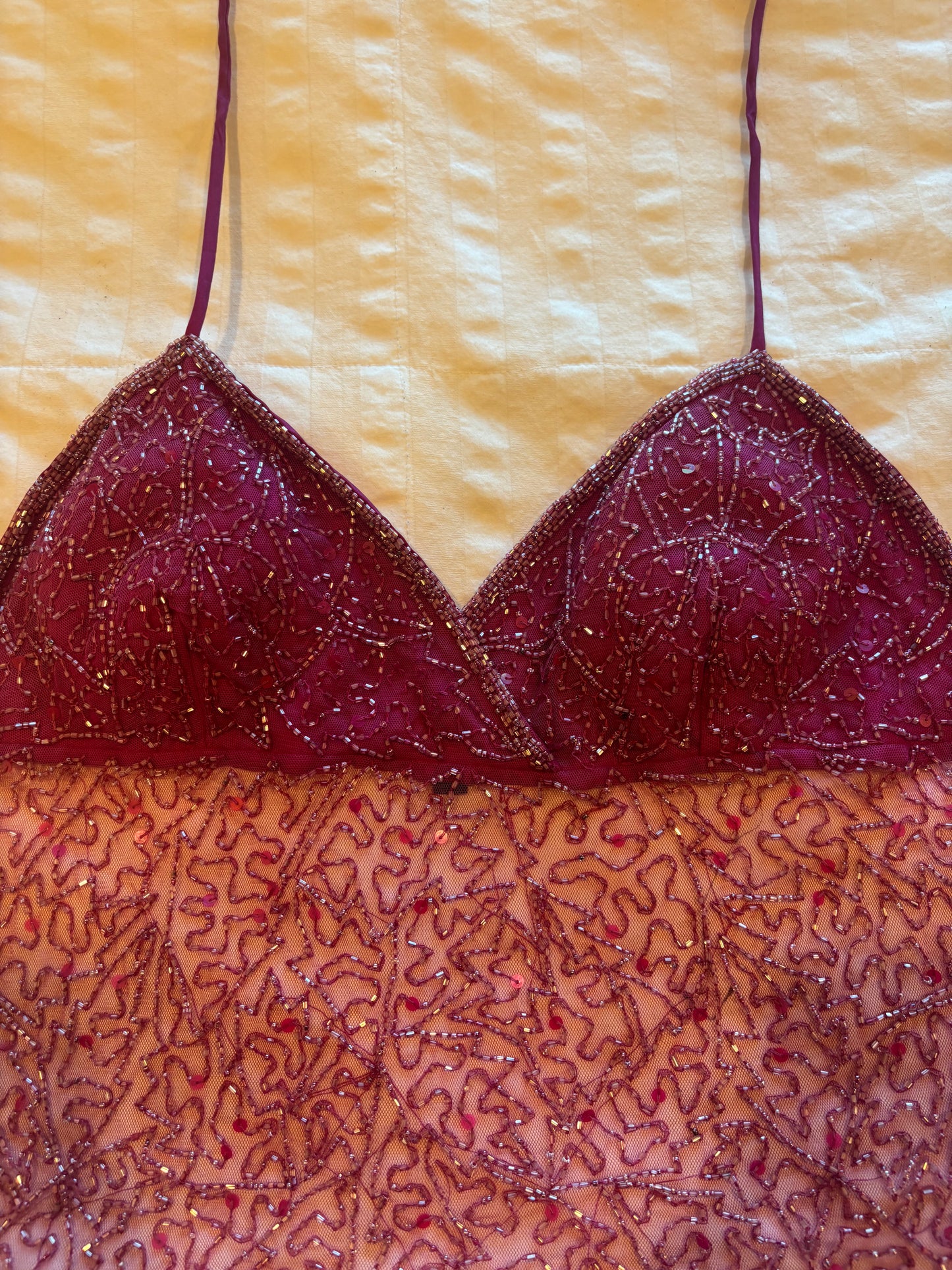 backless beaded halter top