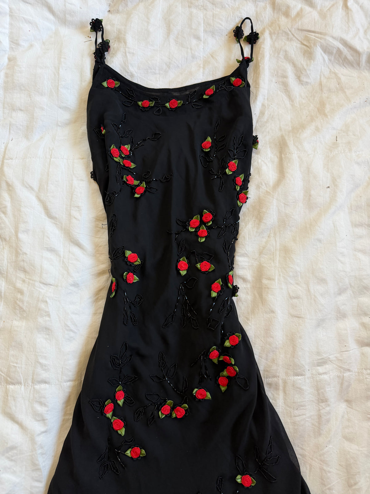 beaded asymmetrical dress