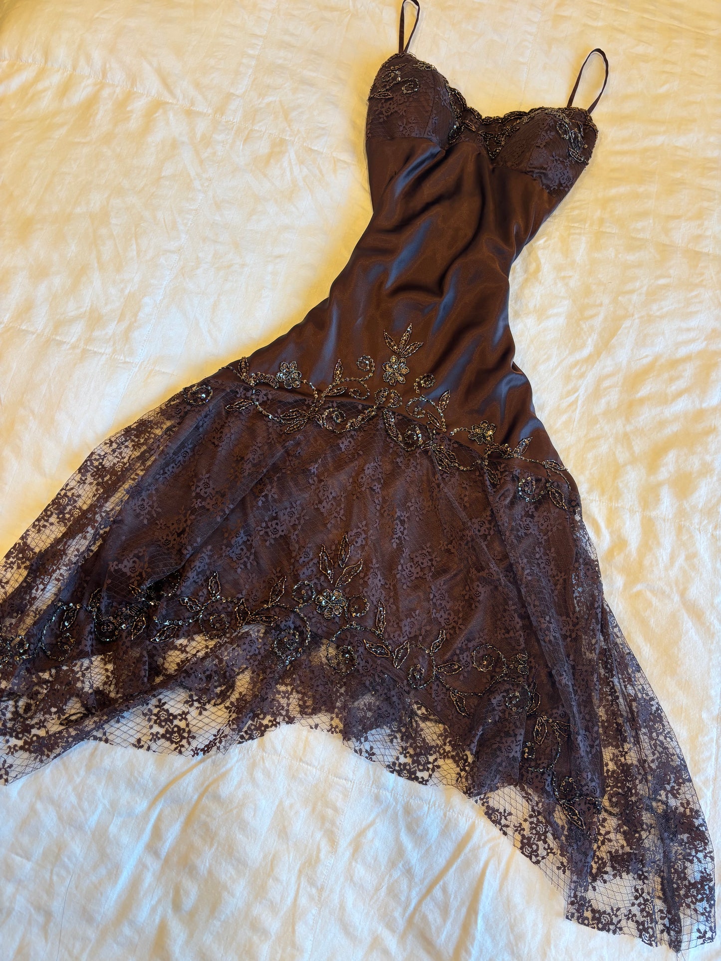 beaded xscape dress