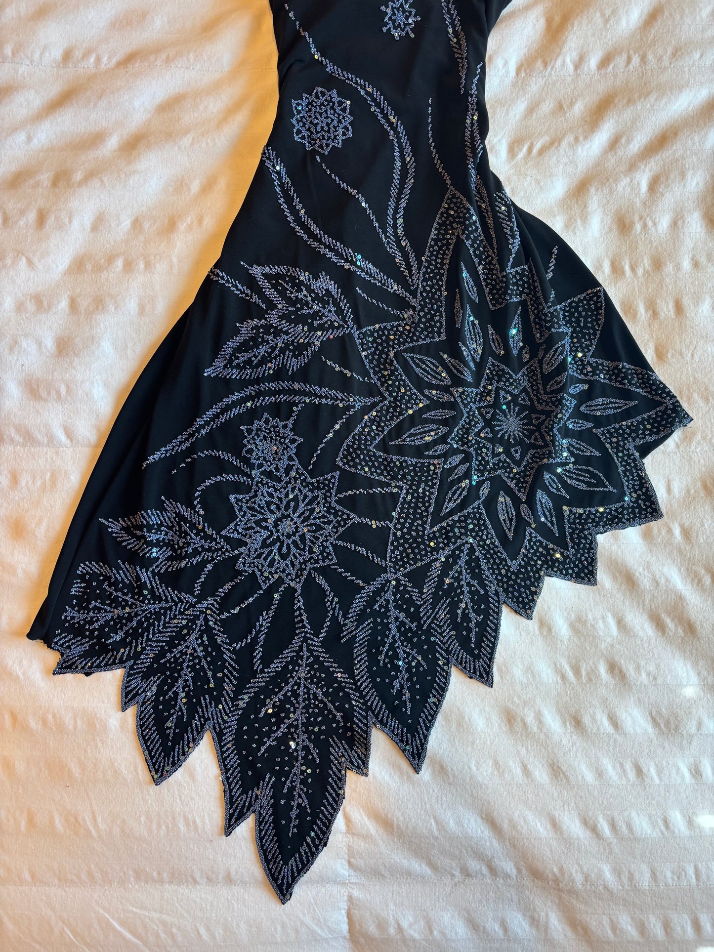 asymmetrical floral halter dress