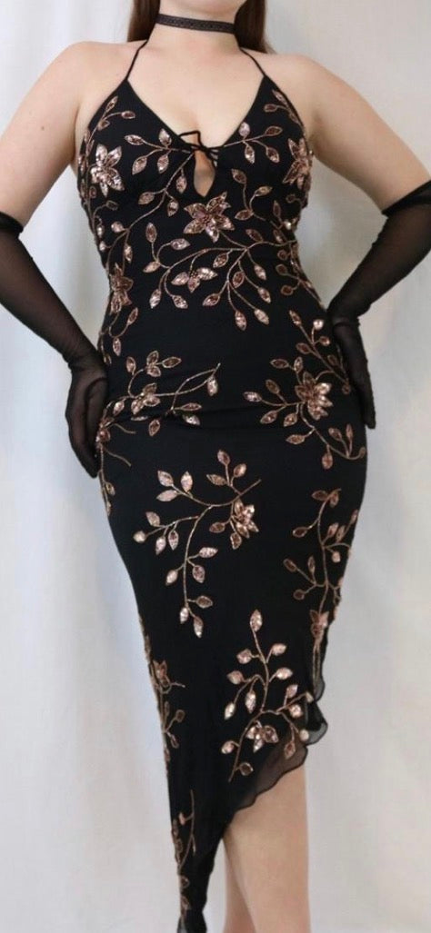 beaded dress