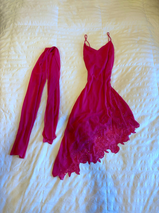 asymmetrical beaded set