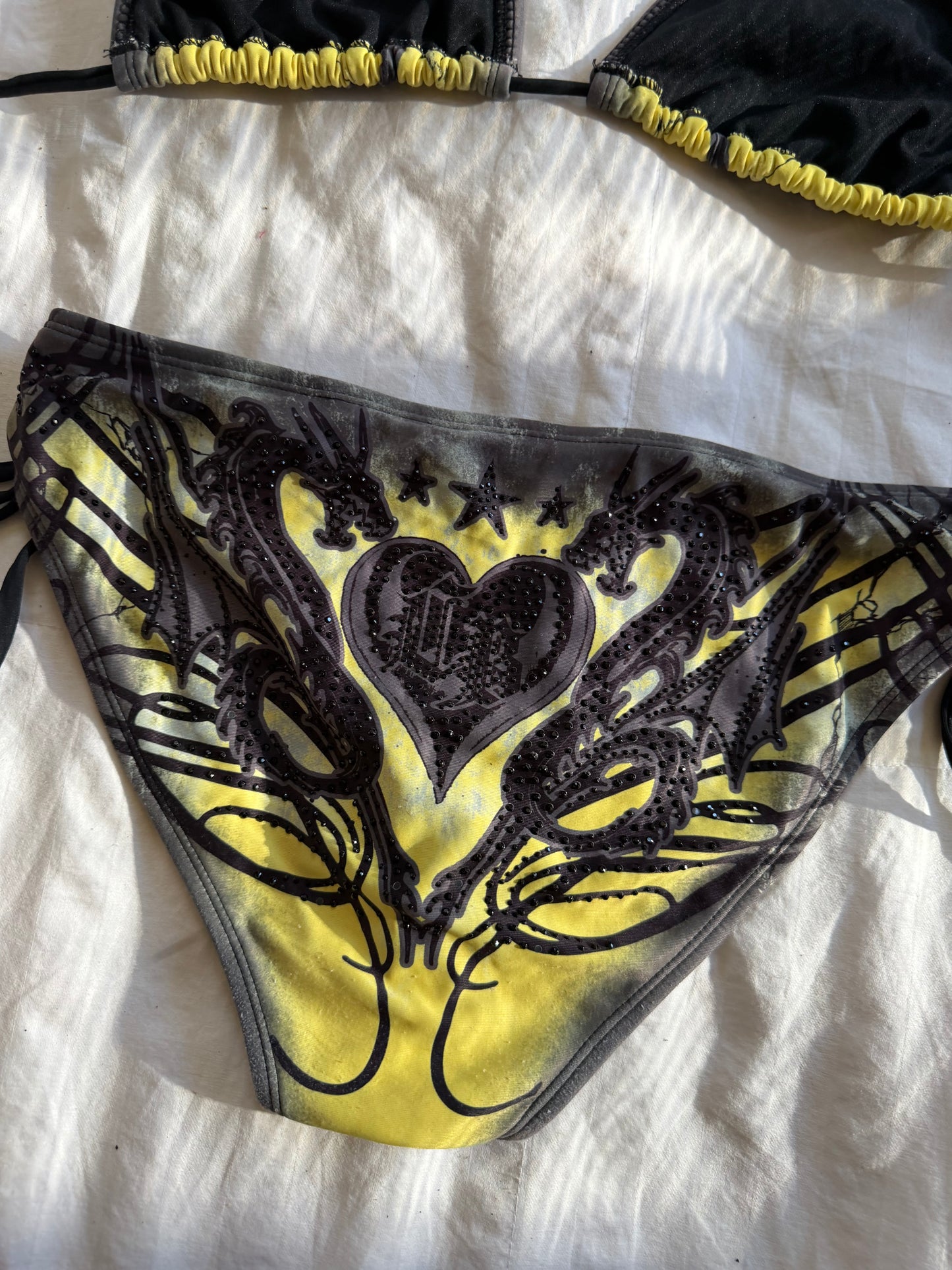 adorable crash and burn bikini set