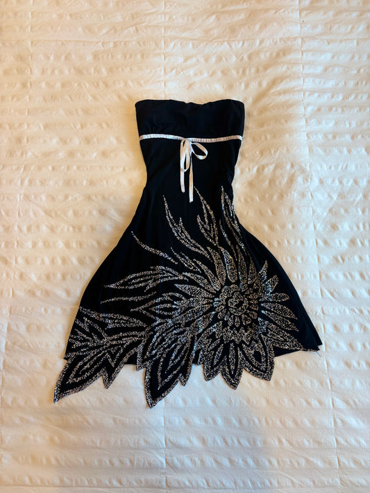 asymmetrical lipstick dress
