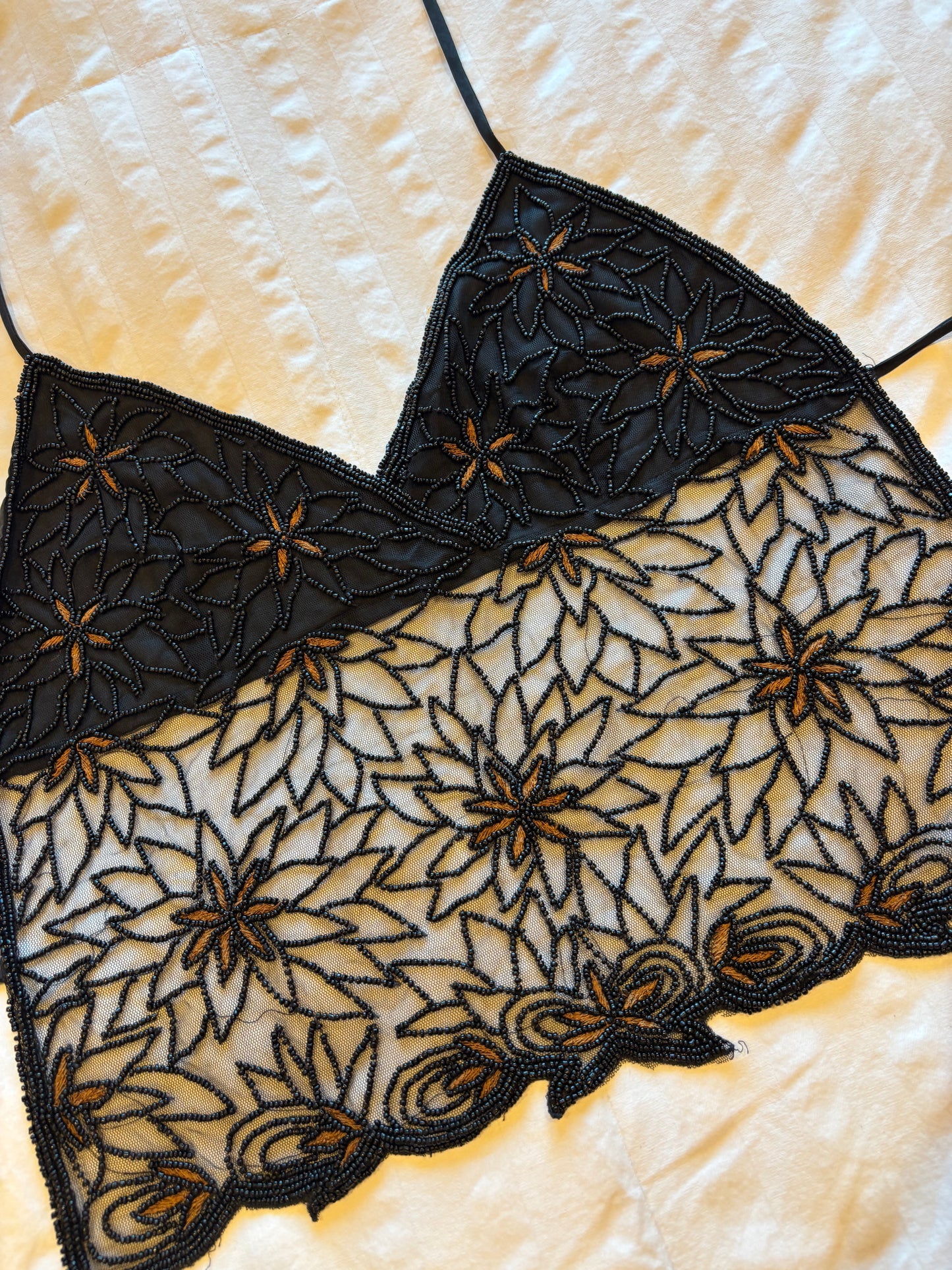 backless beaded halter top
