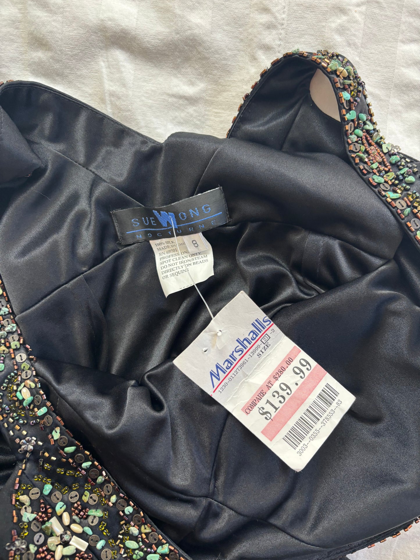 beaded sue wong dress