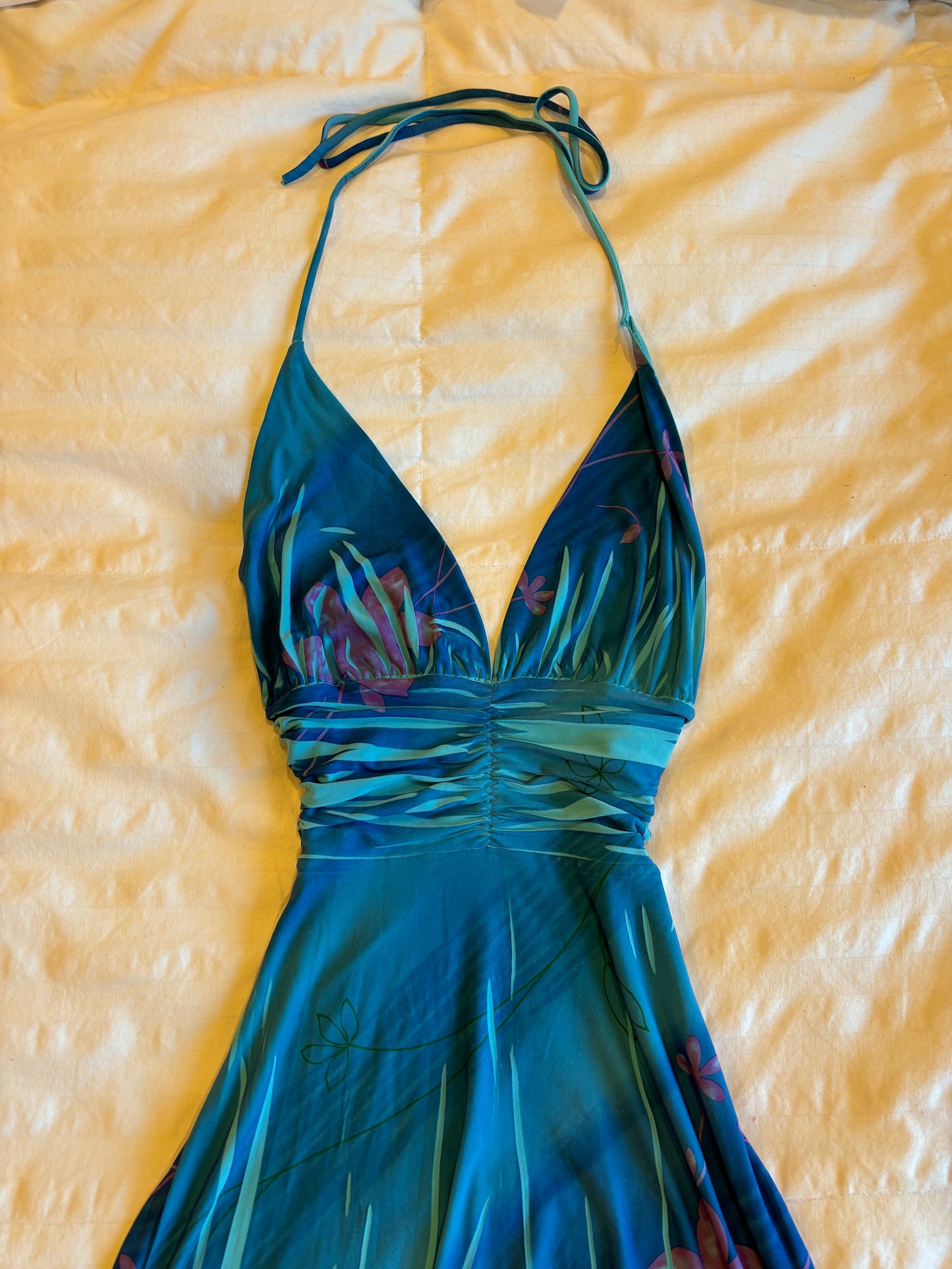 asymmetrical halter kitty dress