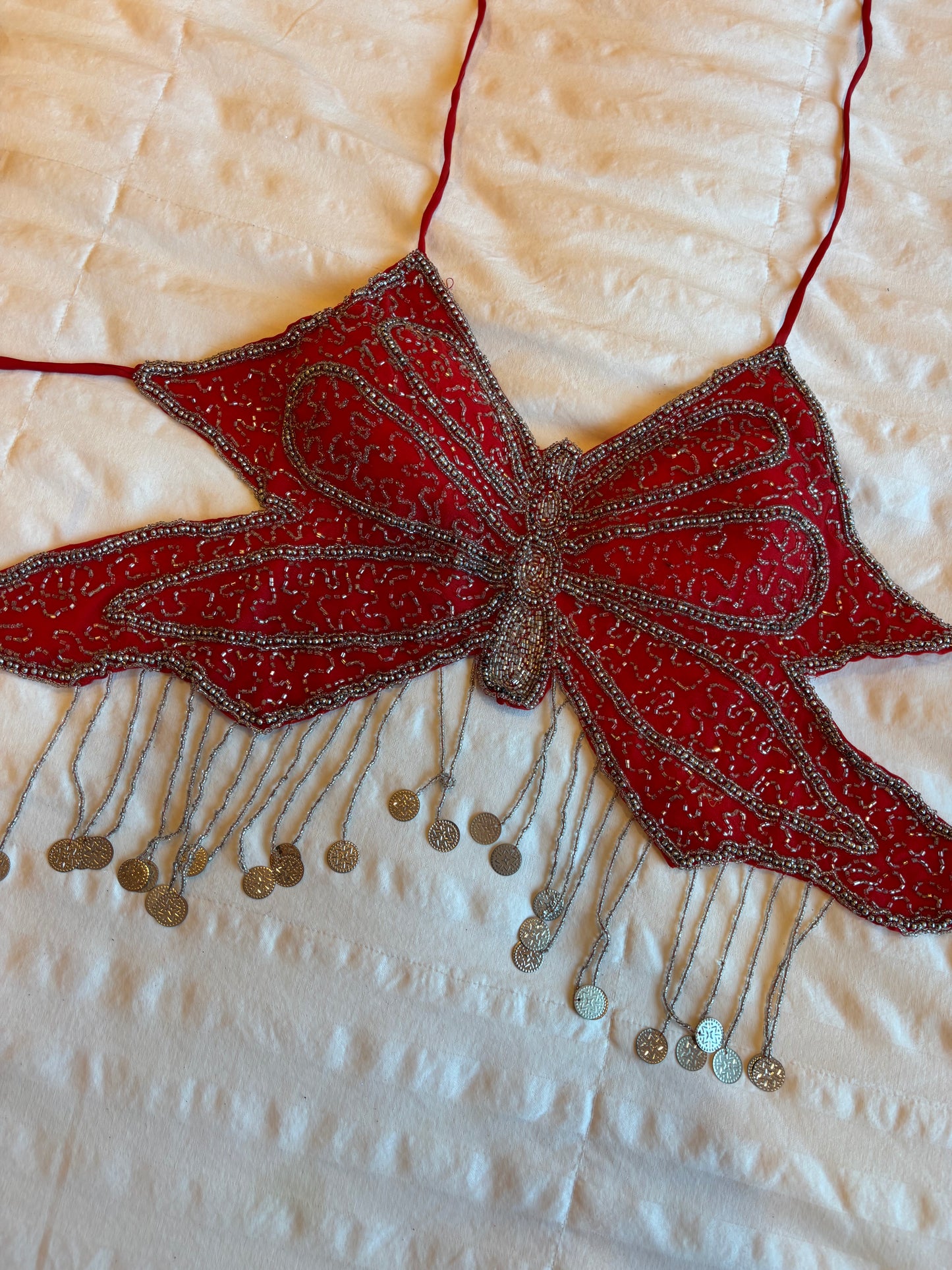 beaded butterfly top