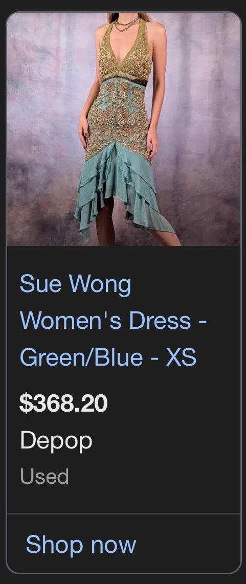 beaded vintage sue wong dress