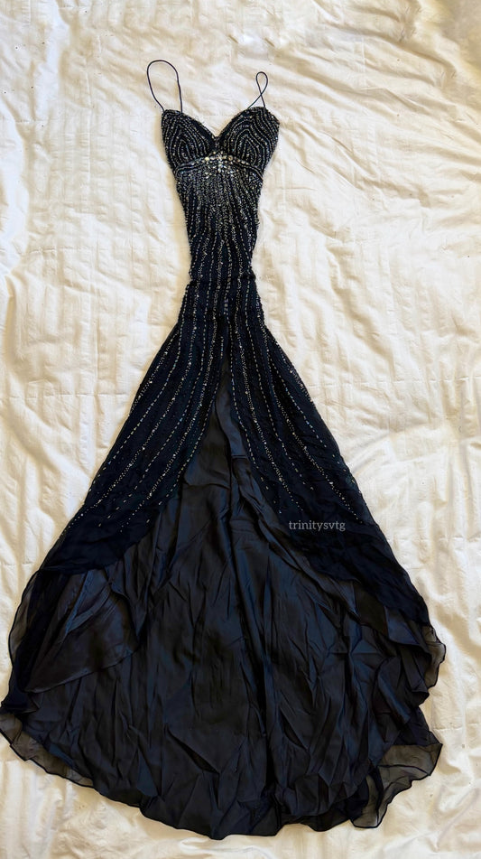 alyce designs beaded maxi dress