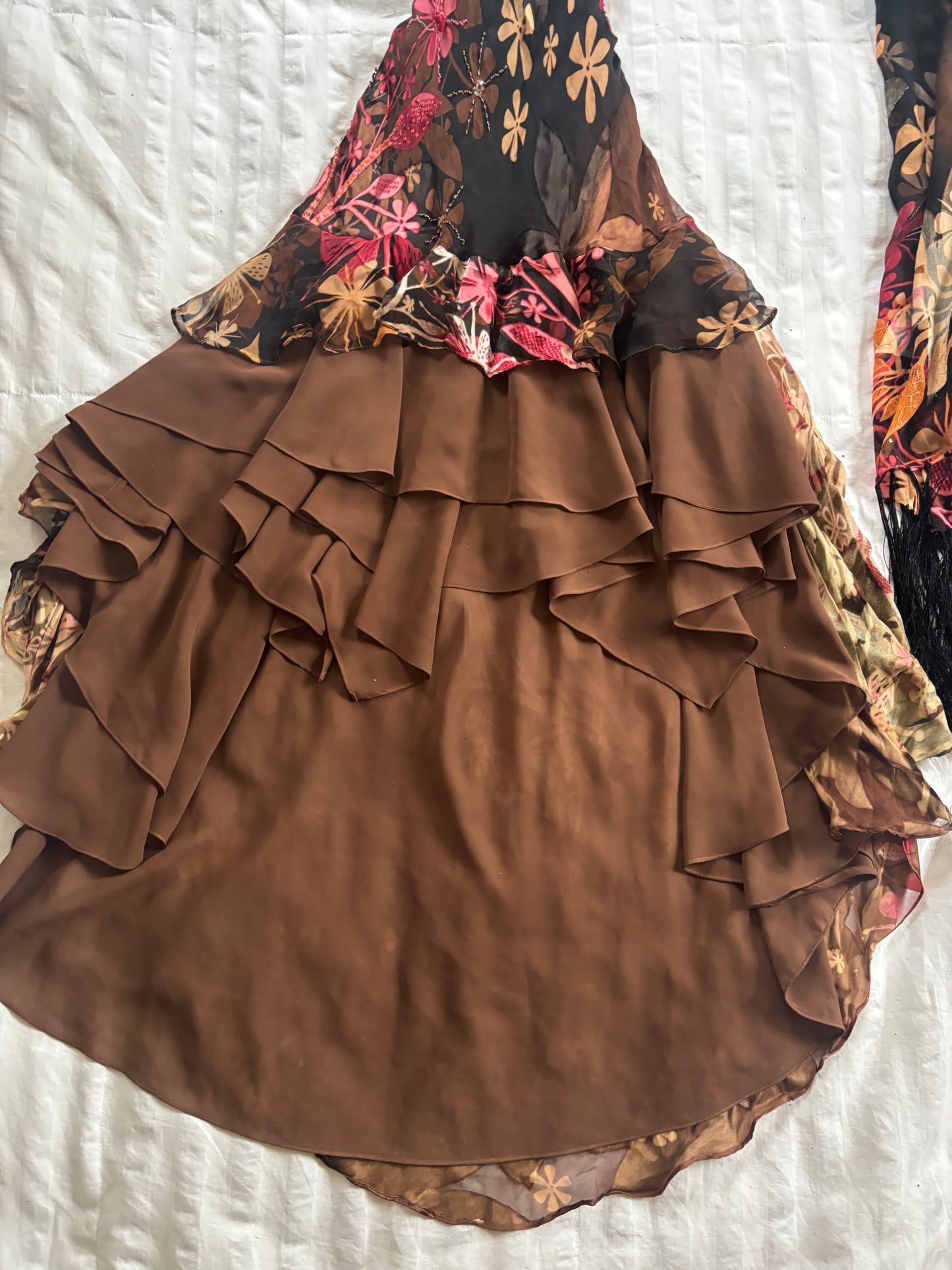 beaded silk dress set