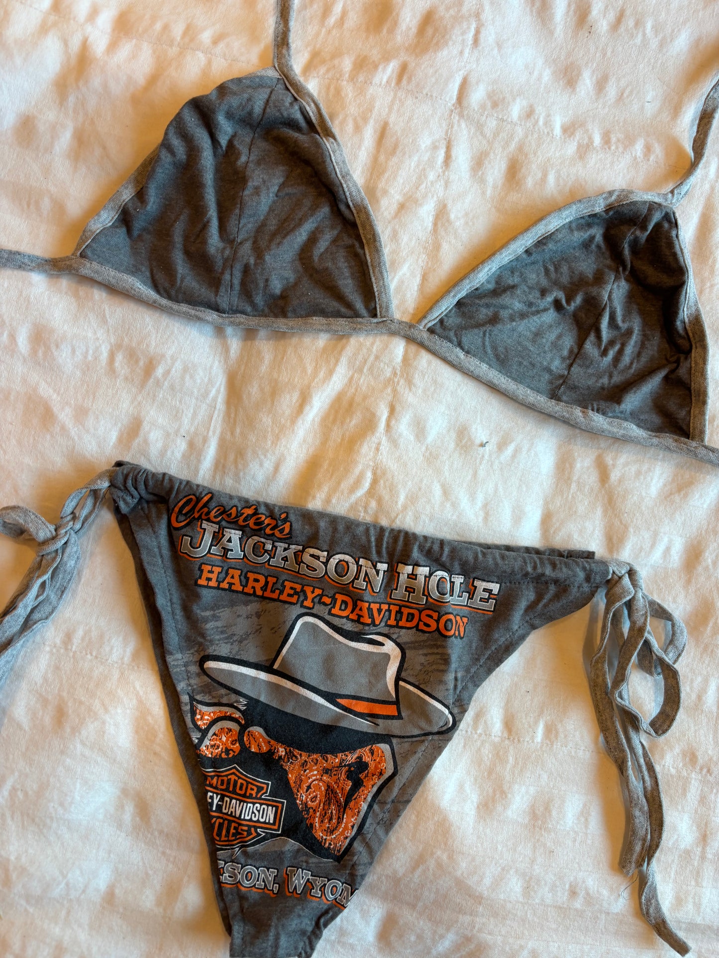 amazing reworked harley davidson bikini