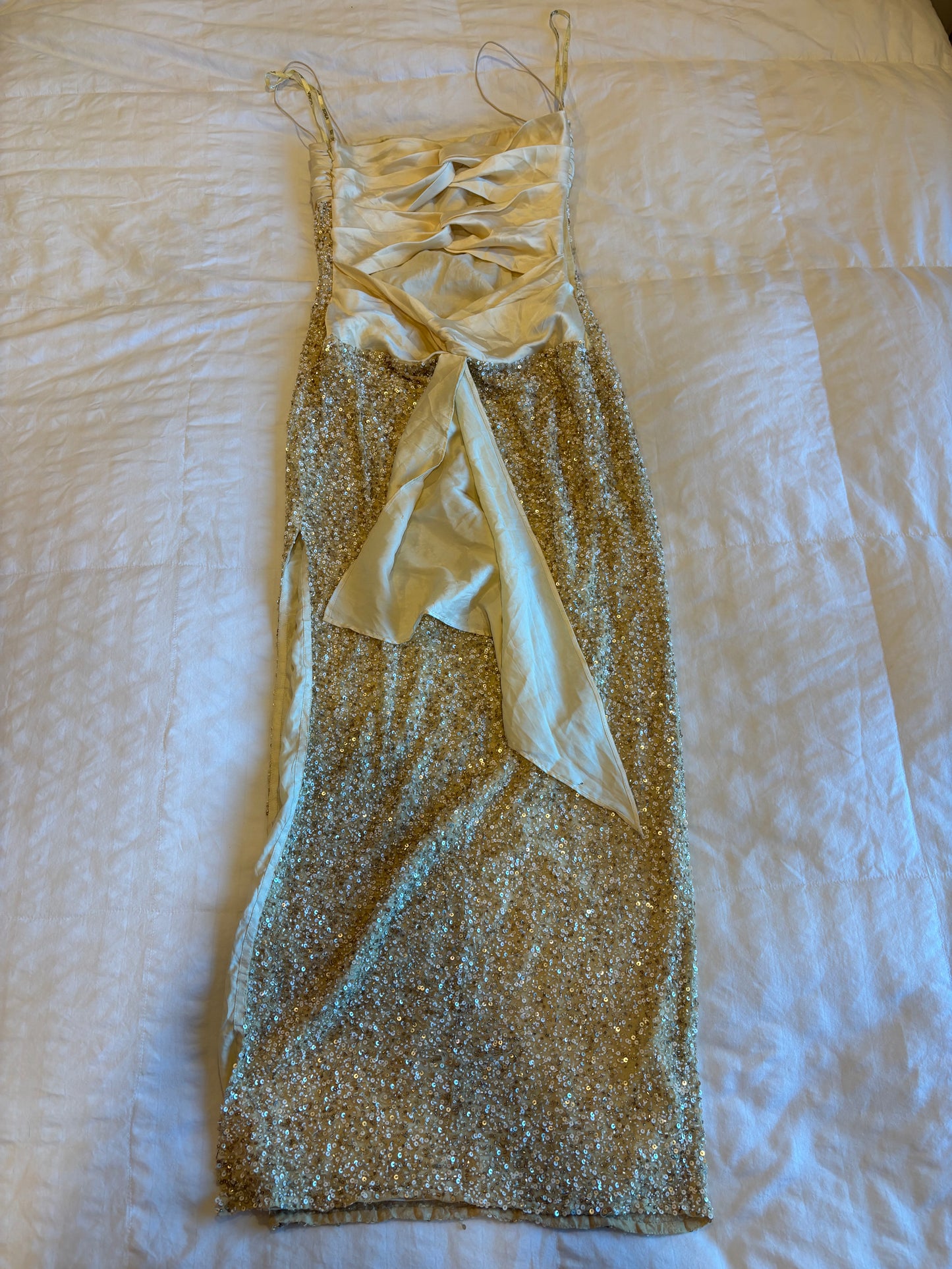 maxi scala beaded dress