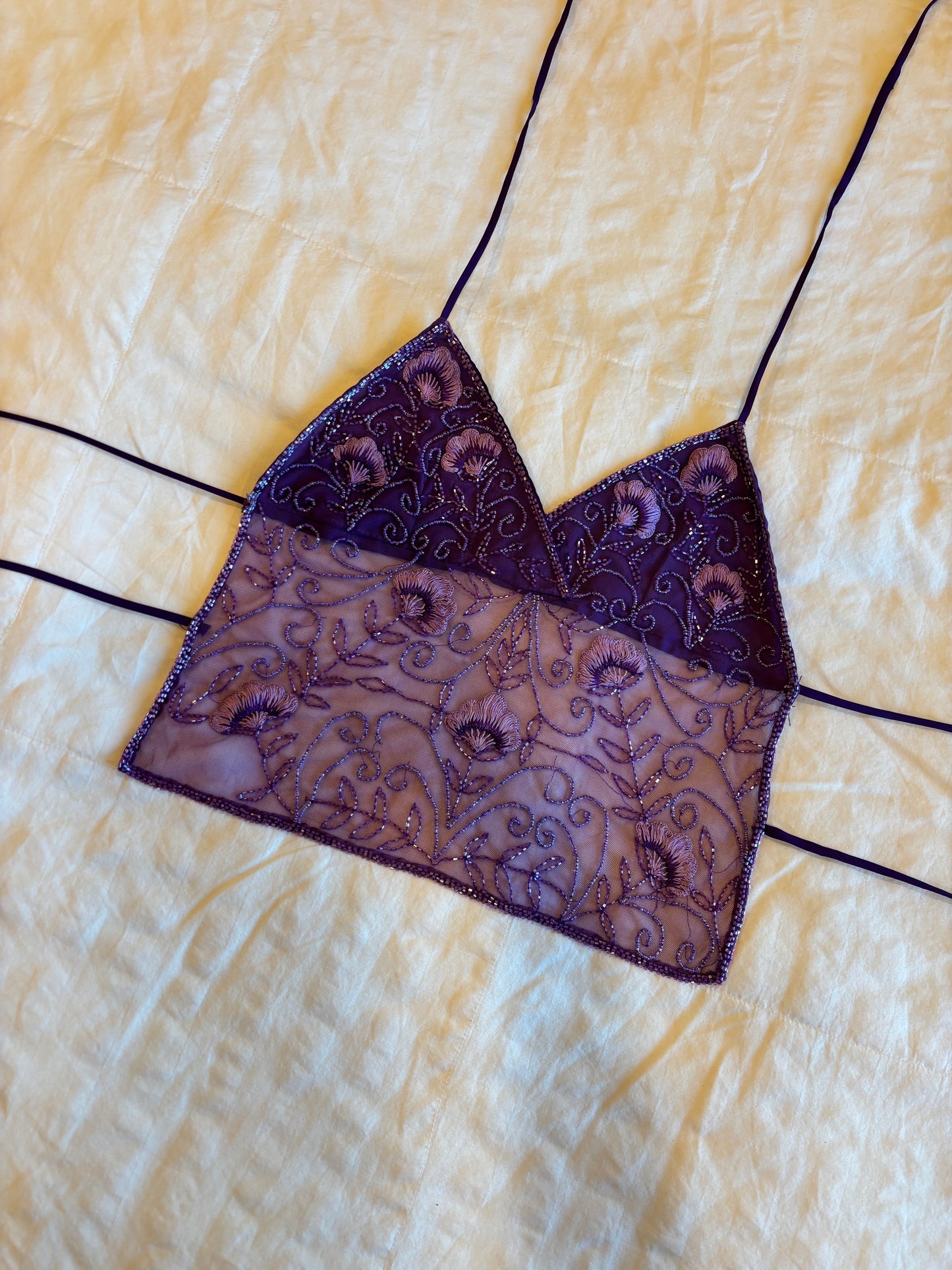 beaded halter top