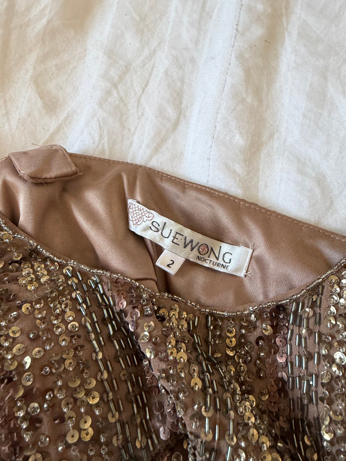 beaded  sue wong dress