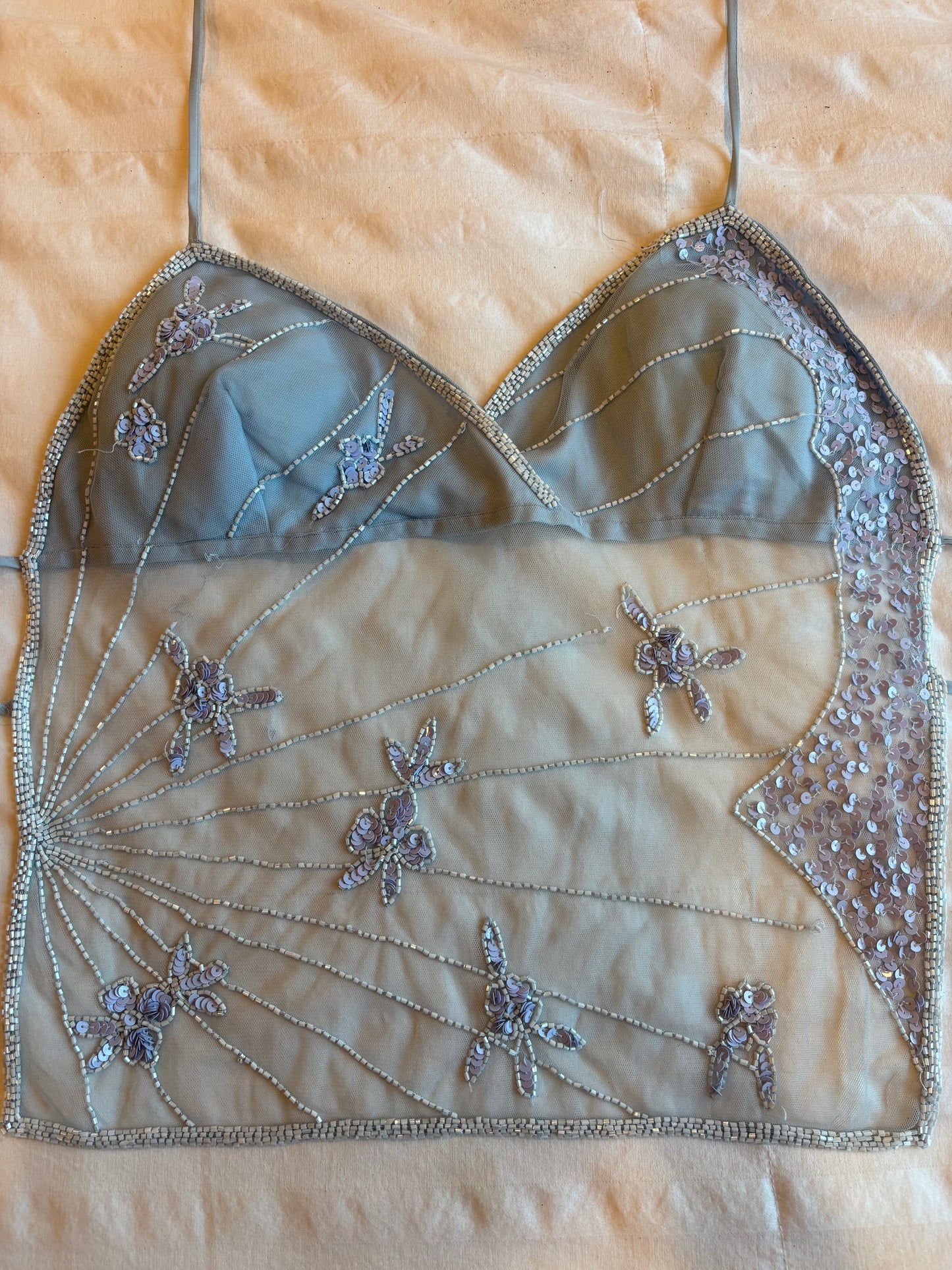 beaded backless top