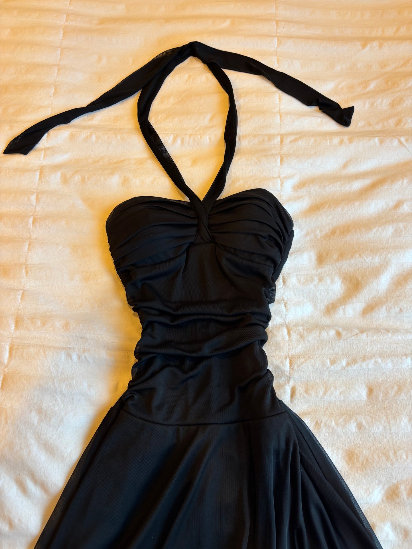 halter city triangles dress