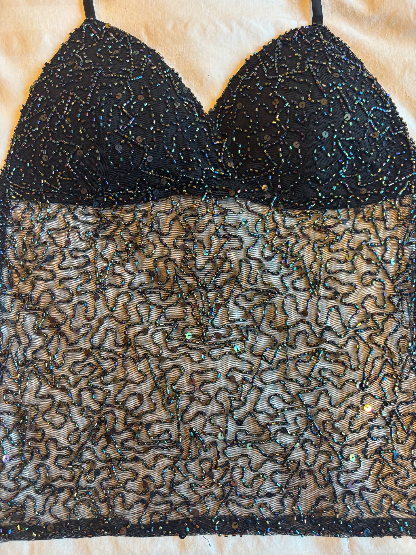 beaded backless top