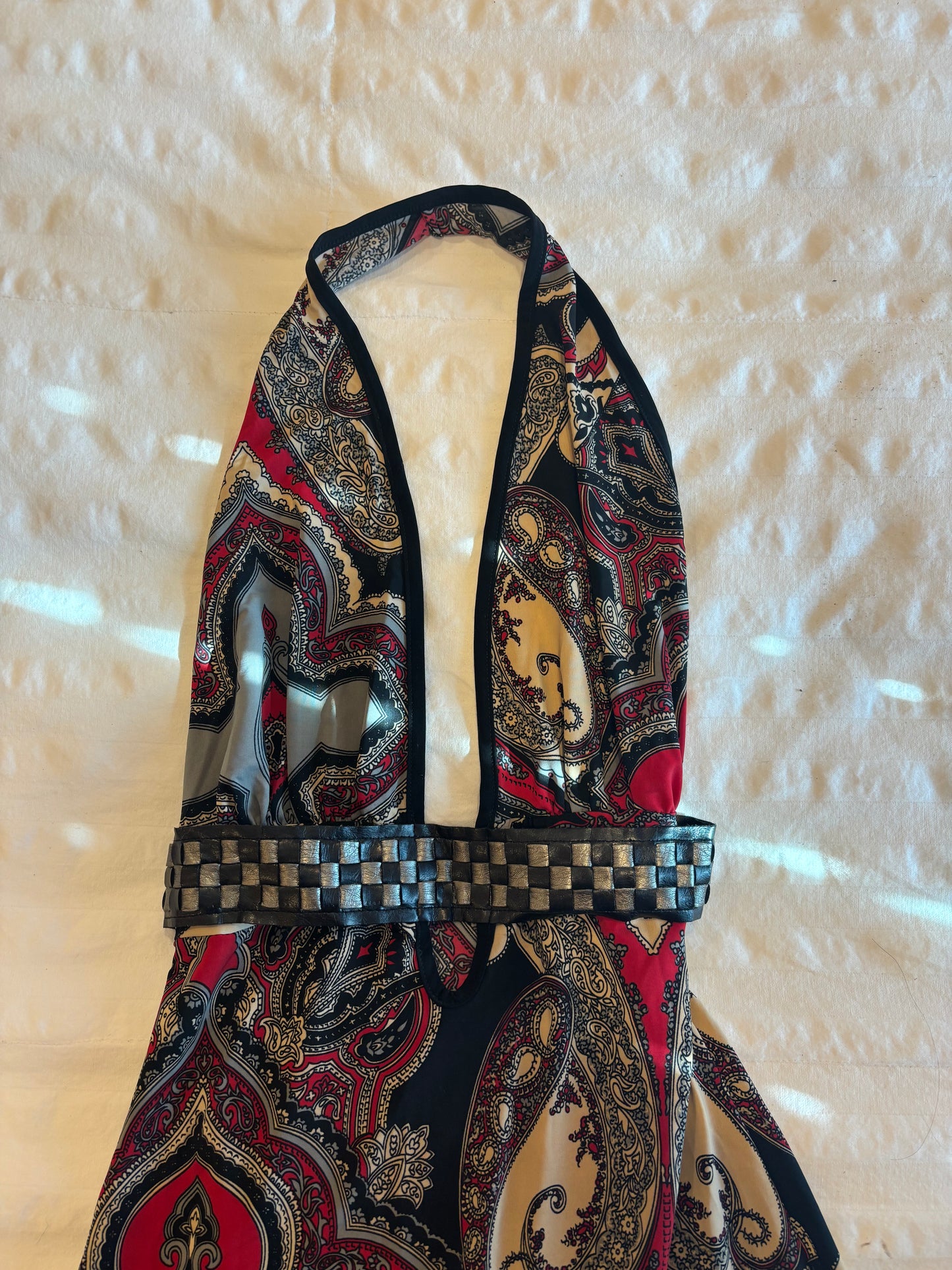 asymmetrical halter dress