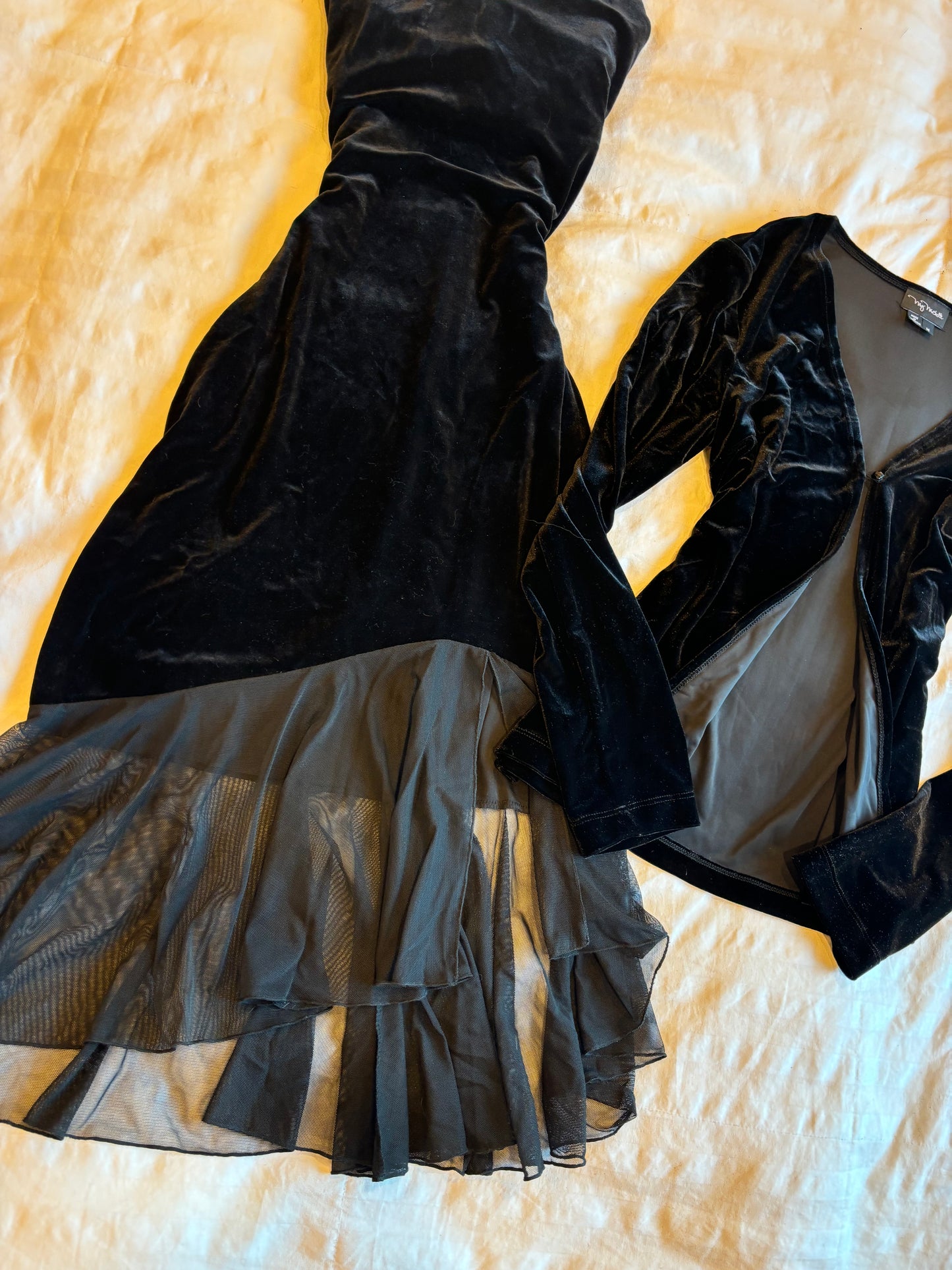 velvet dress cardigan set