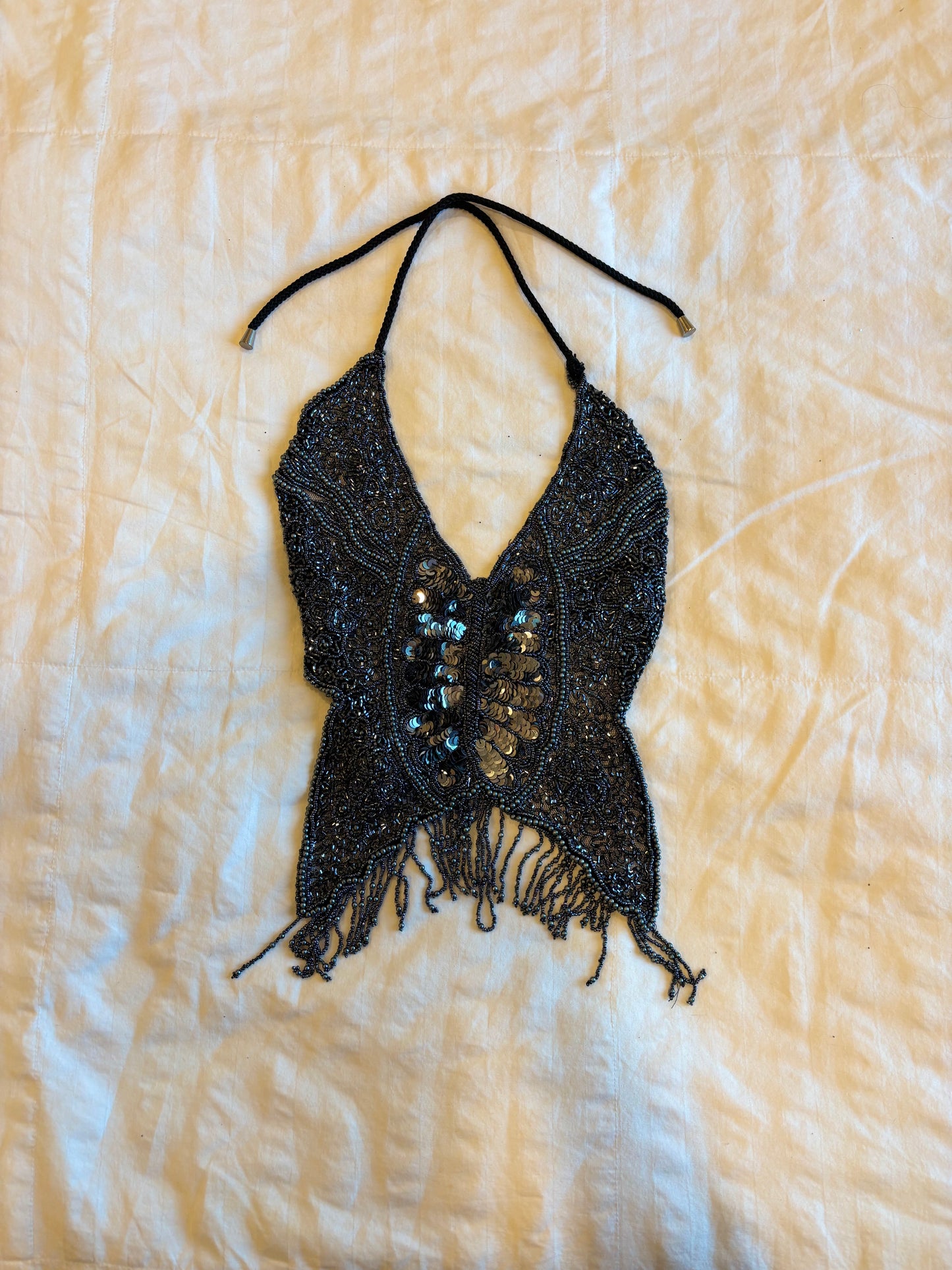 beaded halter top