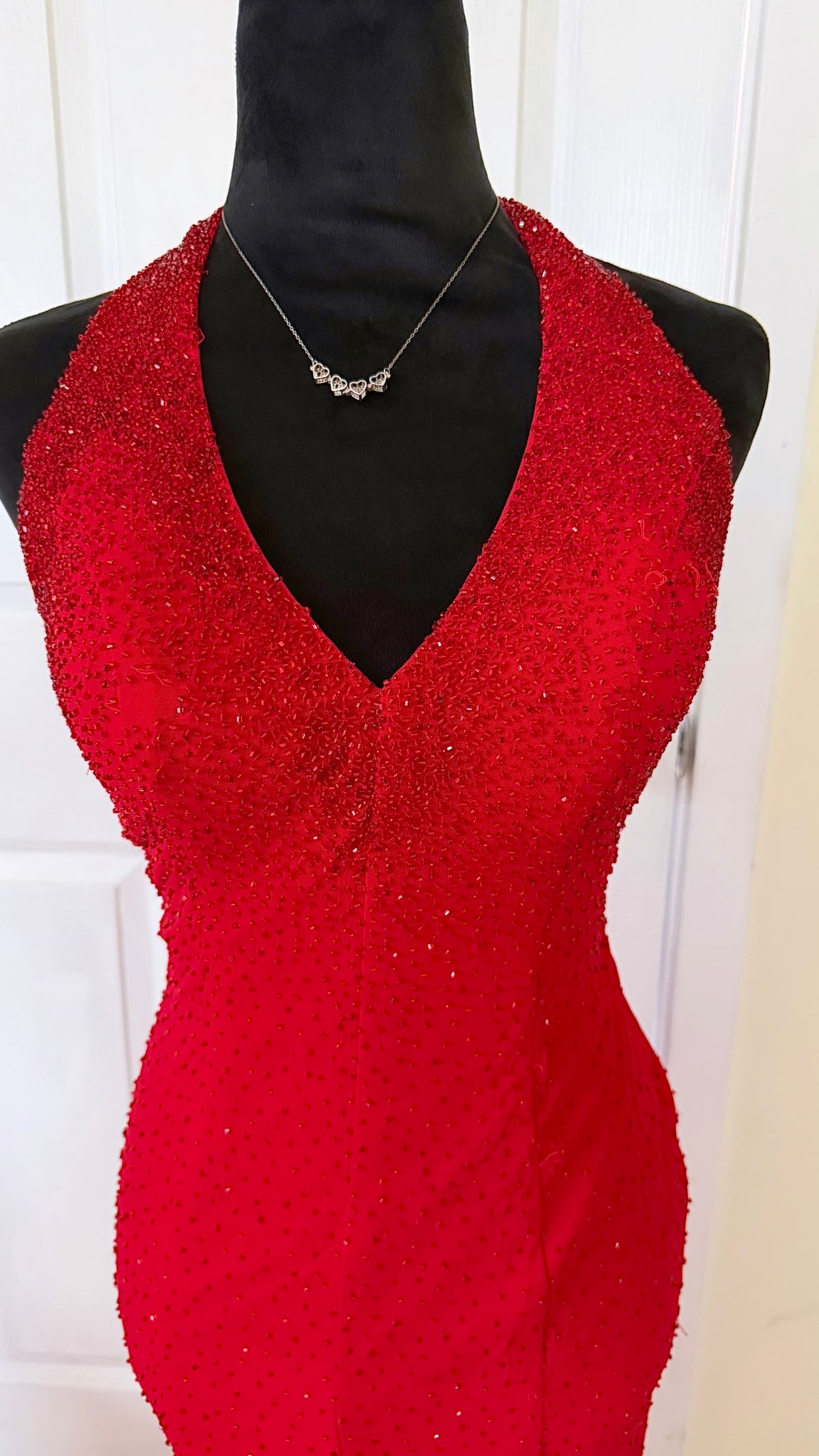 beaded maxi dress