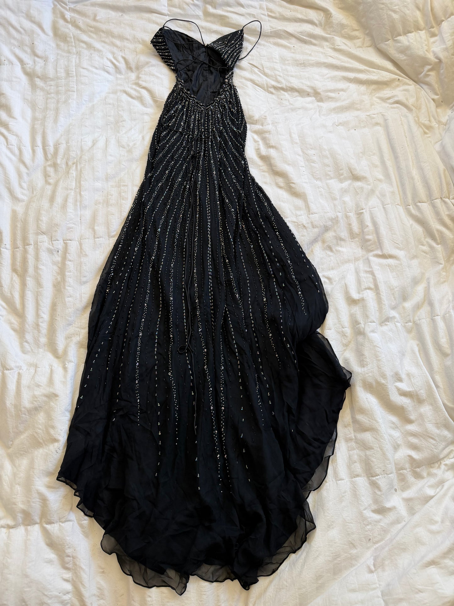 alyce designs beaded maxi dress