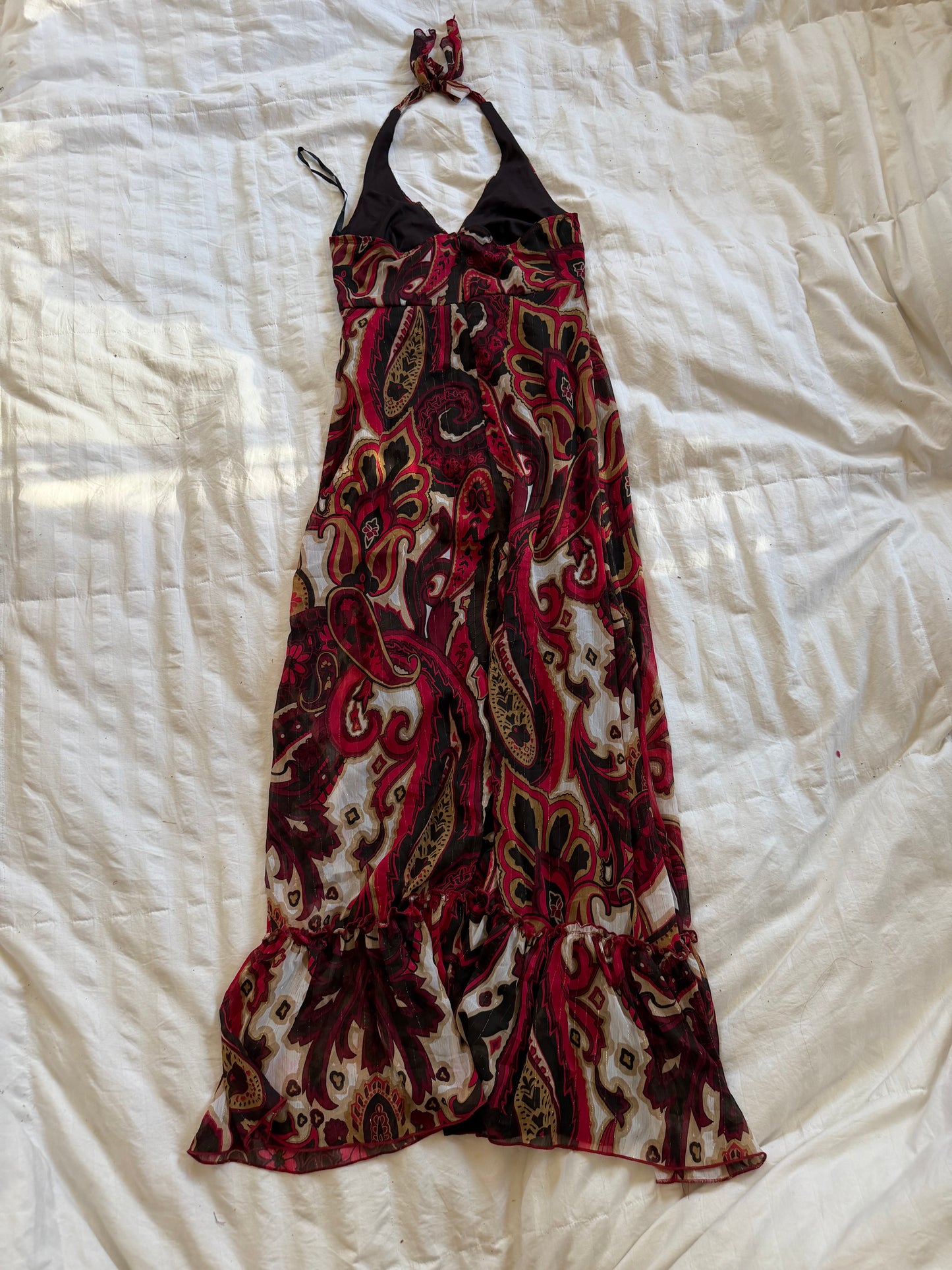 paisley halter dress