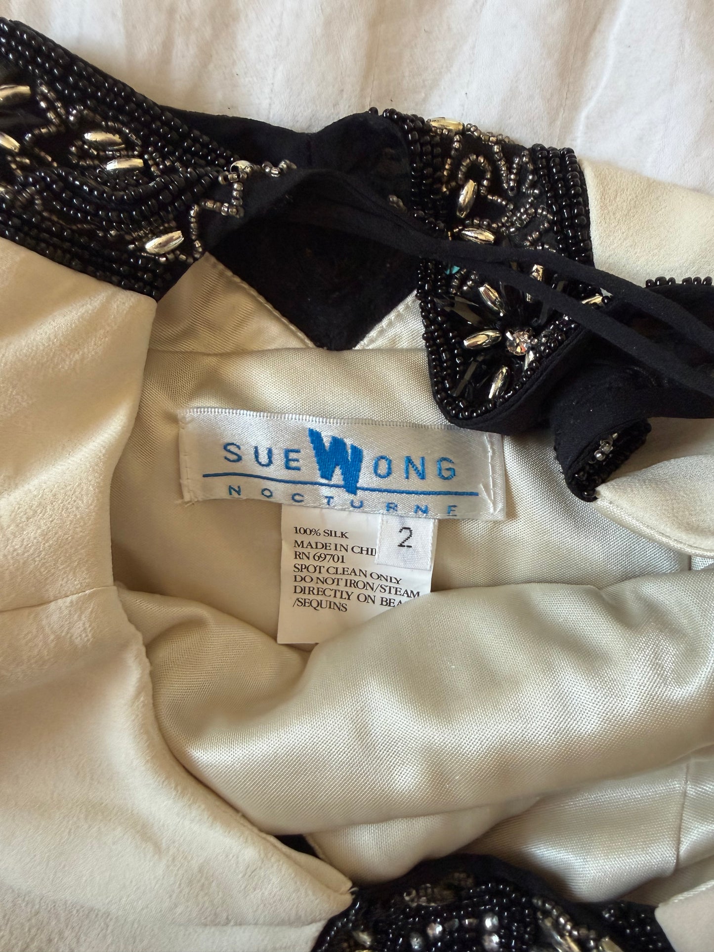 beaded  sue wong dress