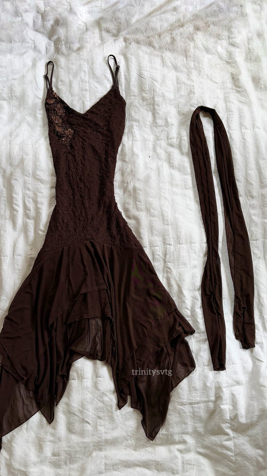 asymmetrical beaded fairy dress set